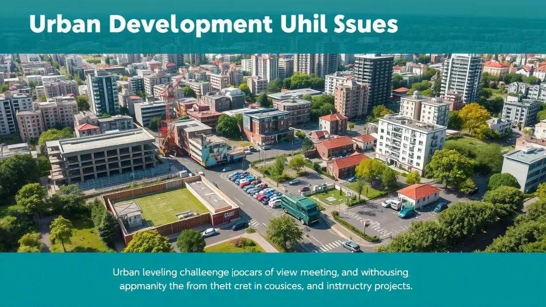 Challenges in urban development